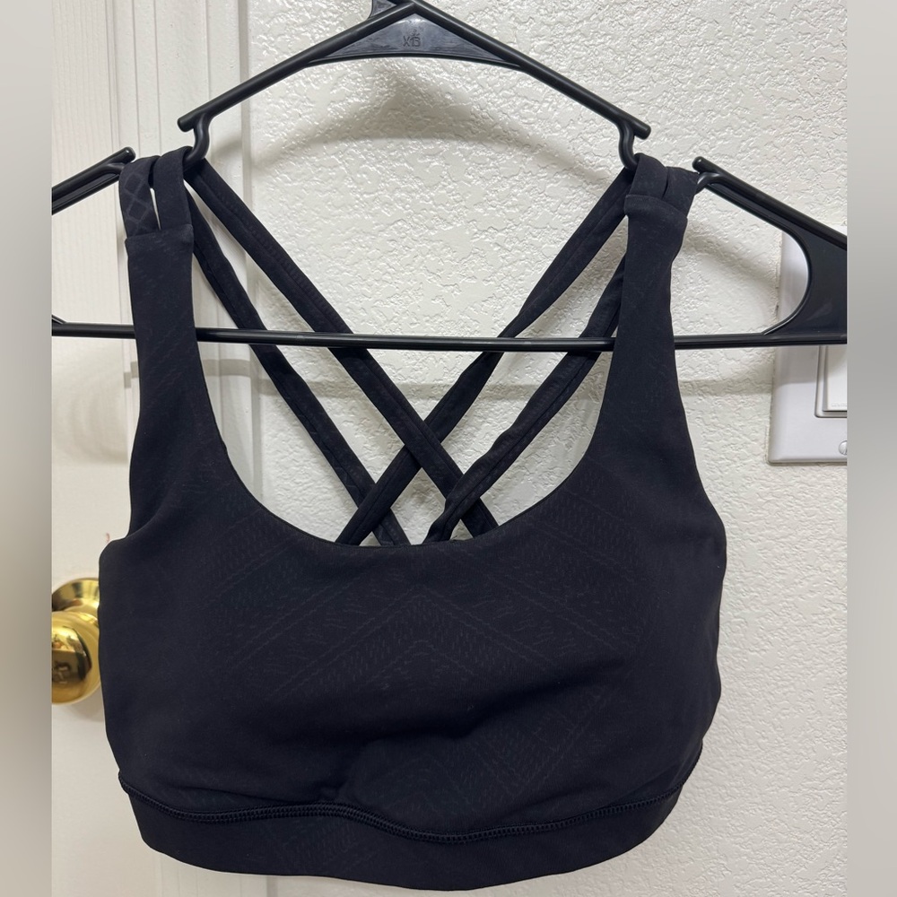 Lululemon Black Strappy Sports Bra
